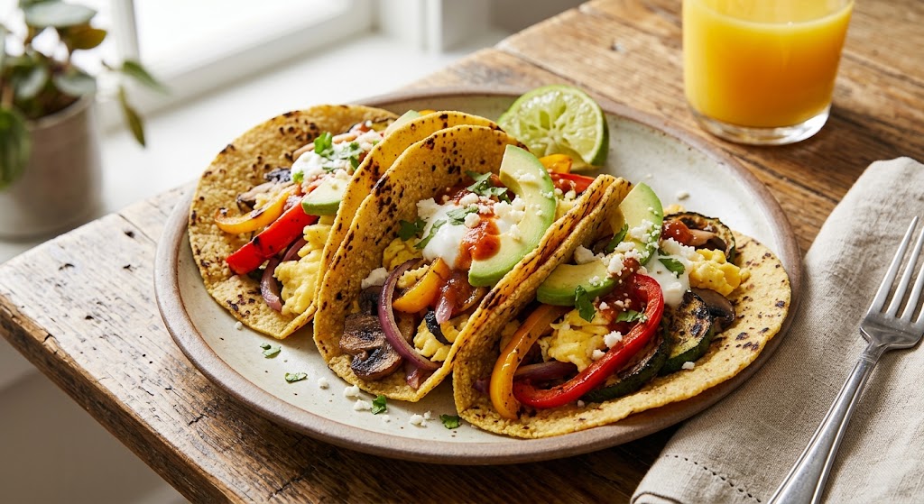 Charred Veggie Breakfast Tortillas