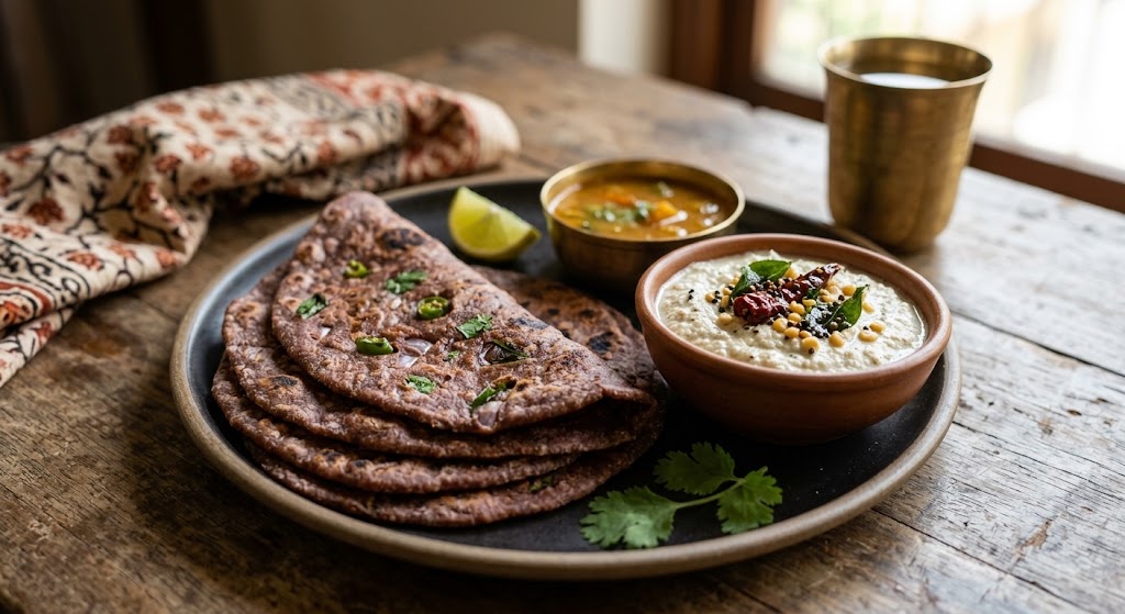 Ragi Roti with Coconut Chutney